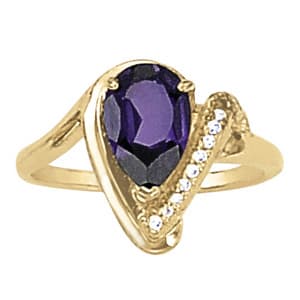 Bypass Pear Shaped Color Rings (0.05 ct. tw.) — View 1