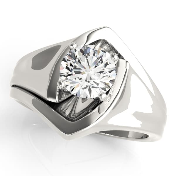 Engagement Rings Solitaires Any Sh — style 80857 in 10k White Gold