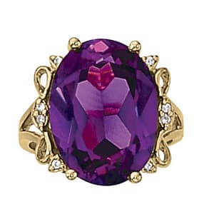 Oval Shape Fashion Color Rings (1/8 ct. tw.) — View 1