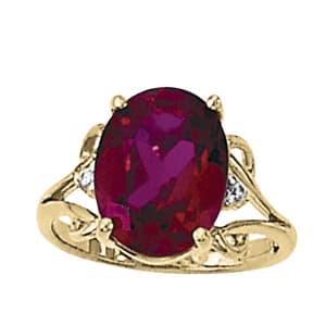 Oval Shape Fashion Color Rings (0.03 ct. tw.) — View 1