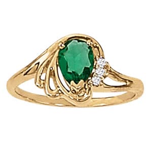 Pear Color Ring (0.03 ct. tw.) — View 1