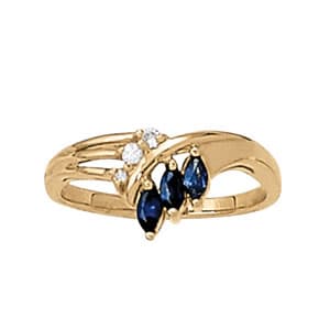 Marquise Shape Color Ring (0.05 ct. tw.) — White Gold