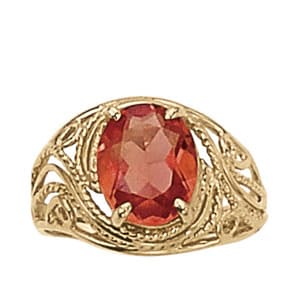 Oval Filigree Color Ring — View 1