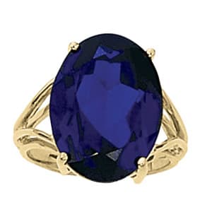 Split Band Oval Color Rings — View 1