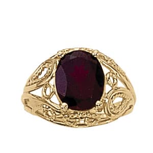 Classic Oval Shape Color Rings — View 1