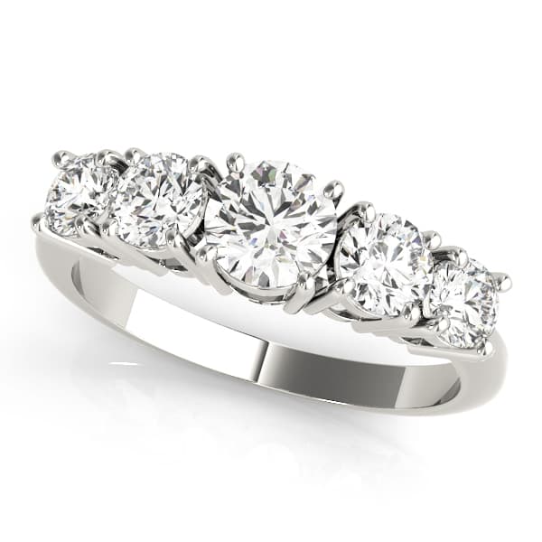 5-Stone Prong Set Wedding Band (0.8 ct. tw.) — View 1