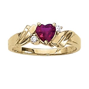 Color Rings Heart (0.04 ct. tw.) — View 1