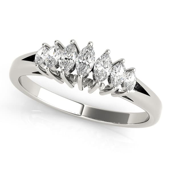 Fancy Shape Marquise Wedding Bands (0.22 ct. tw.) — View 1