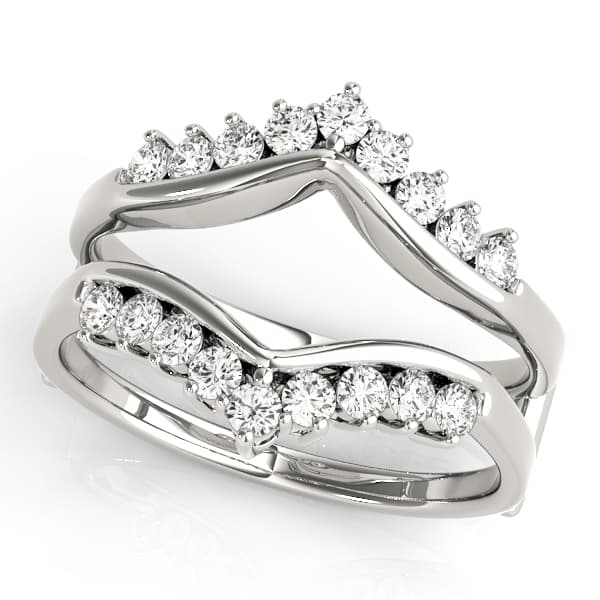 Wraps &amp; Inserts Curved Wedding Band (3/8 ct. tw.) — View 1