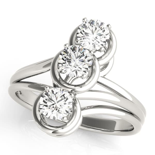 3-Stone Round Engagement Ring — style 81523 in 10k White Gold