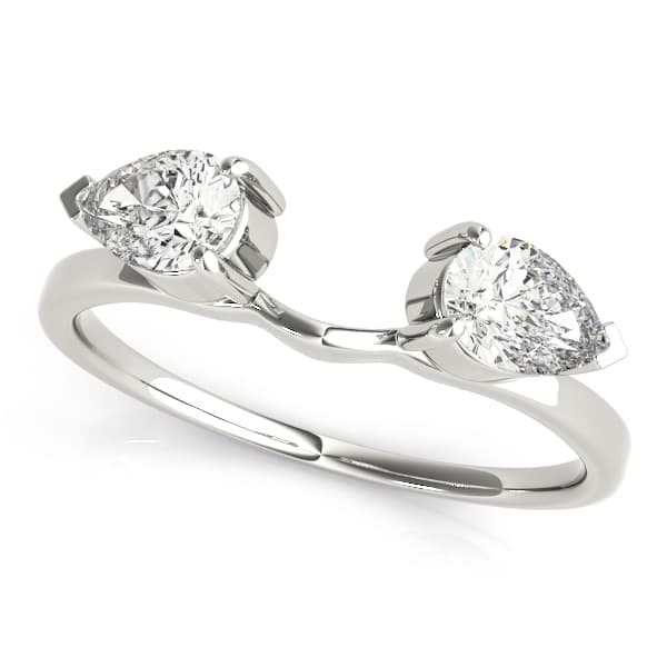 Pear Shape Wraps &amp; Inserts Wedding Bands (0.8 ct. tw.) — View 1