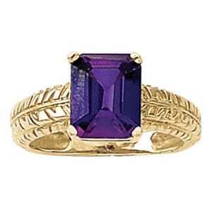 Emerald Engraving Color Ring — View 1