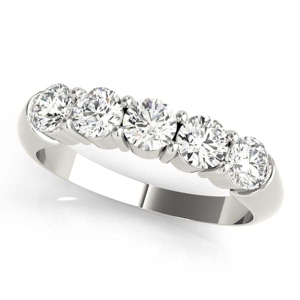 Prong Set Wedding Band — 1 CT (1 ct. tw.) — View 1