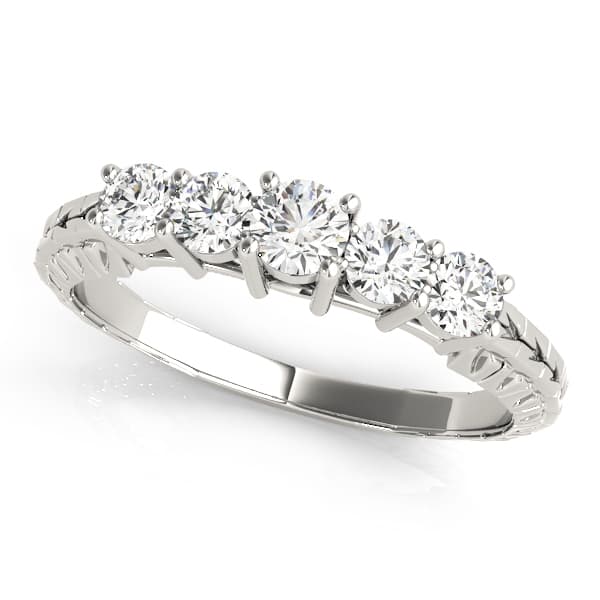 Prong Set Filigree Wedding Bands — 1/4 CT (0.3 ct. tw.) — View 1