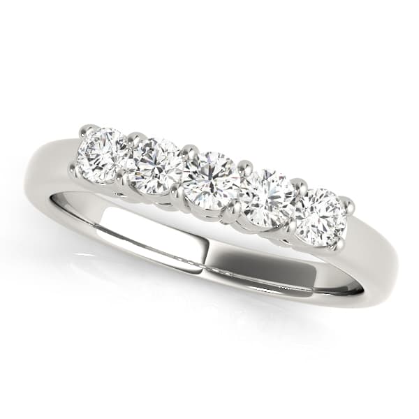 Prong Set Wedding Band — 1 CT (0.2 ct. tw.) — View 1
