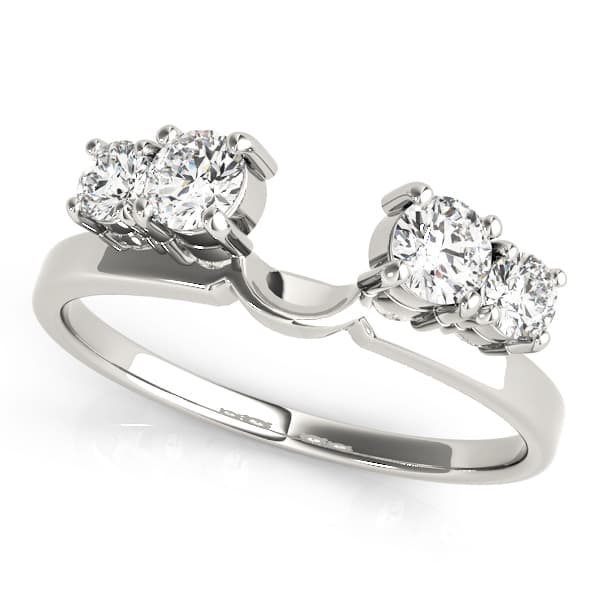 Prong Set Wraps &amp; Inserts Wedding Band — 1/4 CT (1/4 ct. tw.) — View 1