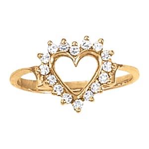 Diamond Fashion Heart Rings (1/4 ct. tw.) — View 1