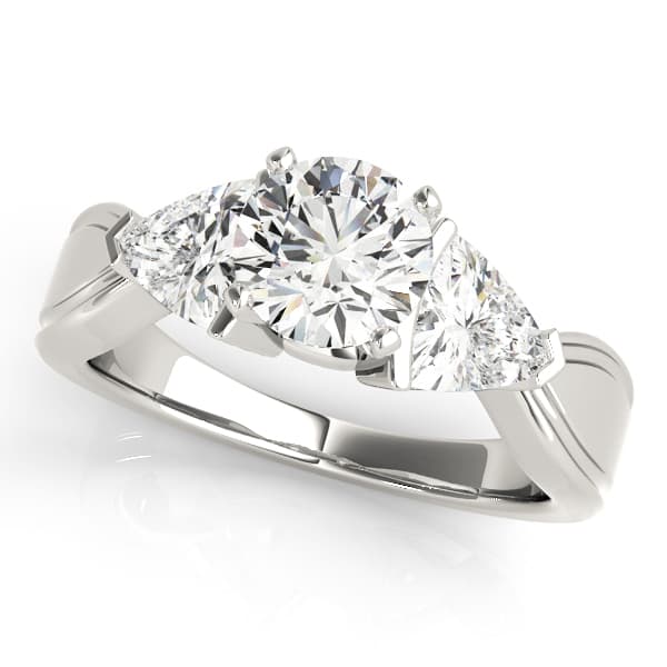 Engagement Rings 3 Stone Trillion — style 81933 in 10k White Gold