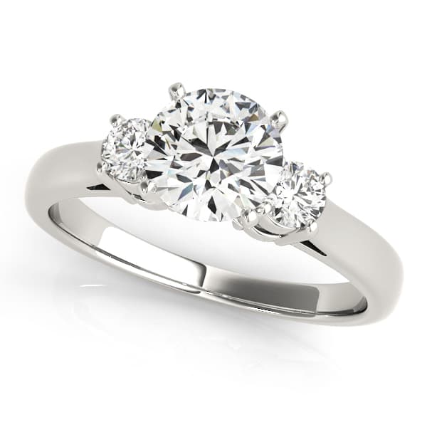 3-Stone Round Engagement Ring — style 81984 in 10k White Gold