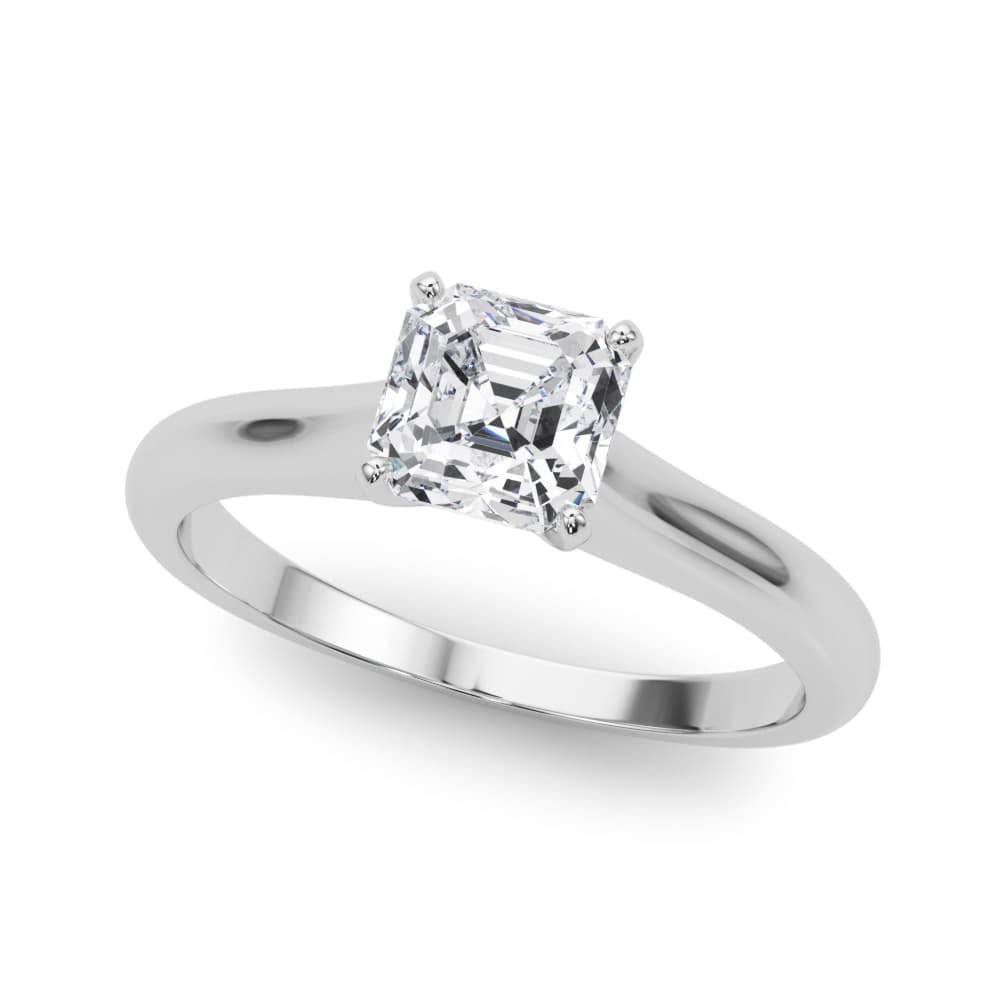Cathedral Solitaire Engagement Ring — style 82043 in 10k White Gold