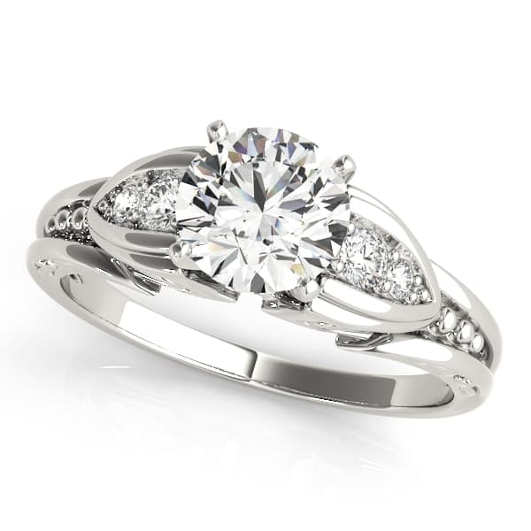 Engagement Rings Single Row Prong — style 82070 in 10k White Gold