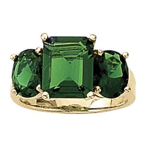 3-Stone Fashion Color Rings — View 1