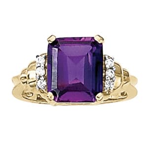 Vintage Cluster Emerald Color Ring (0.09 ct. tw.) — View 1