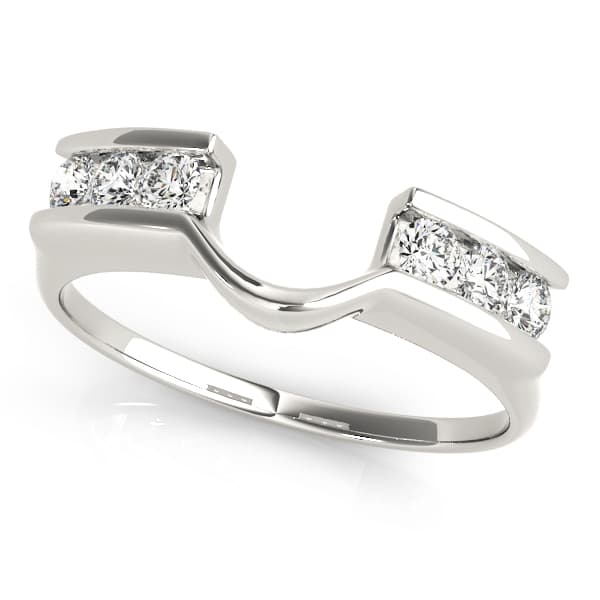 Channel Set Wraps &amp; Inserts Wedding Band — 1/5 CT (0.19 ct. tw.) — View 1