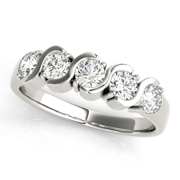 S-Shape Wedding Band — 1 CT (1 ct. tw.) — View 1