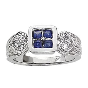 COLOR RINGS PRINCESS &amp; CU (0.18 ct. tw.) — View 1