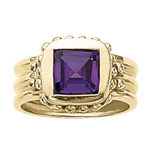 Classic Princess-Cut Color Rings — View 1