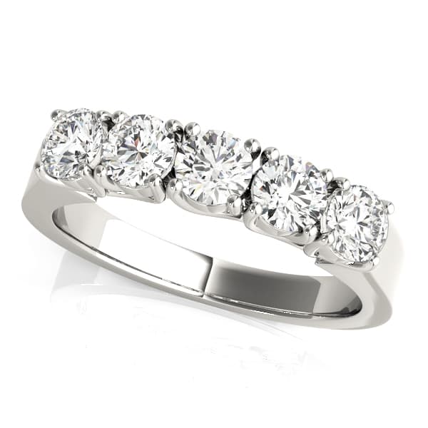 5-Stone Prong Set Wedding Band — 2 CT (2 ct. tw.) — View 1