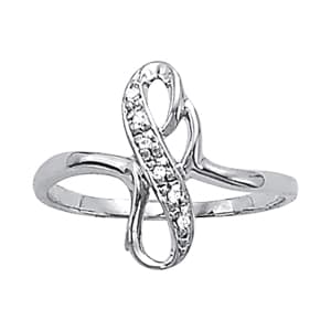 Infinity Sterling Fashion Ring (0.03 ct. tw.) — View 1