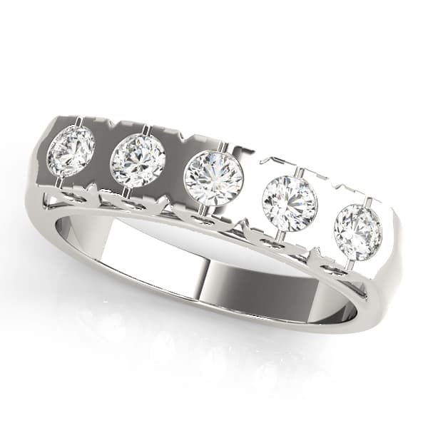 Wedding Bands Bezel Set — 1/4 CT (1/4 ct. tw.) — View 1