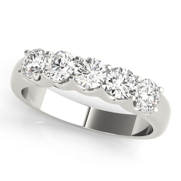 Shared Prong Set Wedding Band (1 ct. tw.) — View 1