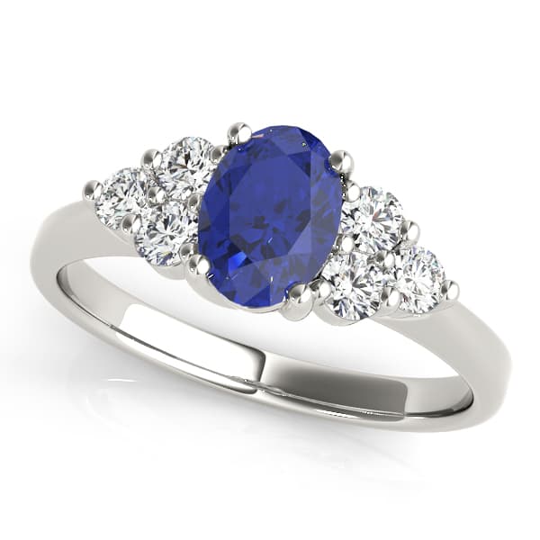 Oval Shape Trellis Color Rings — 8X6 MM (0.72 ct. tw.) — View 1