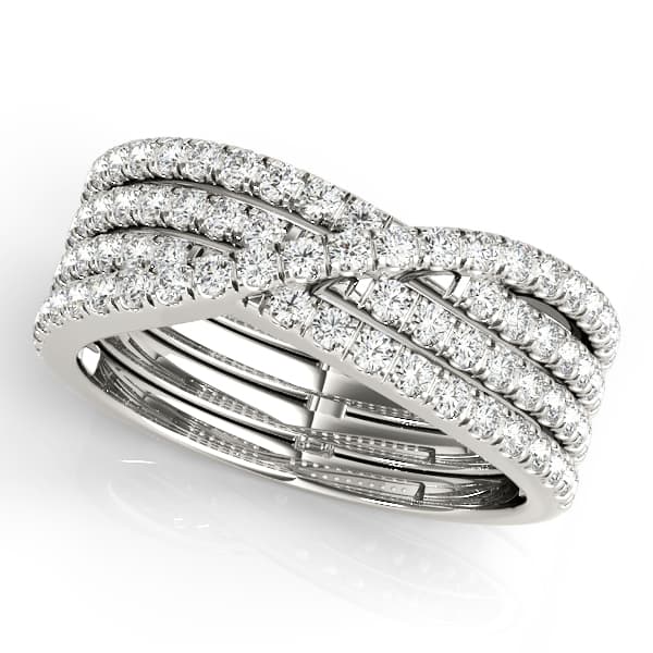 Multirow Cross Fashion Ring (3/4 ct. tw.) — View 1