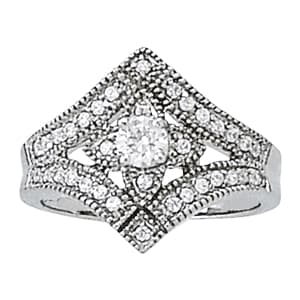 Antique Milgrain Right Hand Fashion Ring (1/3 ct. tw.) — View 1