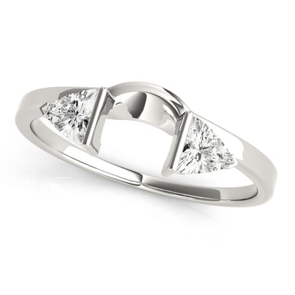 2-Stone Trillion Cut Wraps & Inserts Wedding Band — 4.5X4.5 MM (0.4 ct. tw.) — View 1