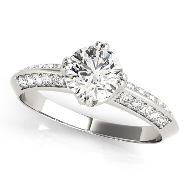 Engagement Rings Pavé in 10k White Gold