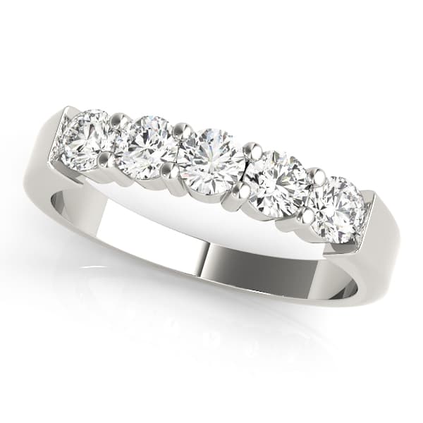 Shared Prong Wedding Band — 1/2 CT (1/2 ct. tw.) — View 1