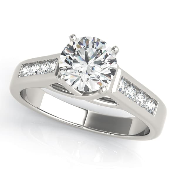 Channel Set Single Row Engagement Ring — style 82869 in 10k White Gold