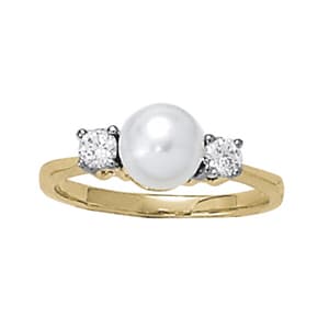 Center Pearl Color Ring (1/4 ct. tw.) — View 1