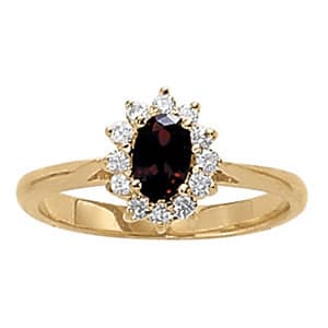 Floral Halo Oval Shape Color Rings (1/4 ct. tw.) — View 1