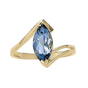 Marquise Shape Color Rings — View 1