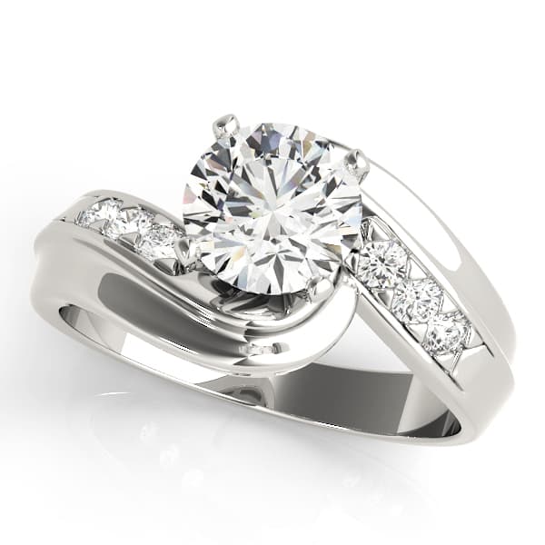 Bypass Single Row Engagement Ring — style 83227 in 10k White Gold