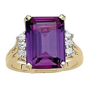 Emerald Cut Color Ring (0.18 ct. tw.) — White Gold
