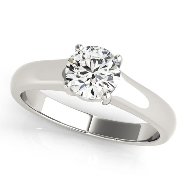 Engagement Rings Solitaires Round in 10k White Gold