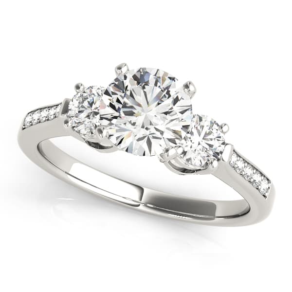 3-Stone Engagement Ring — style 83369 in 10k White Gold