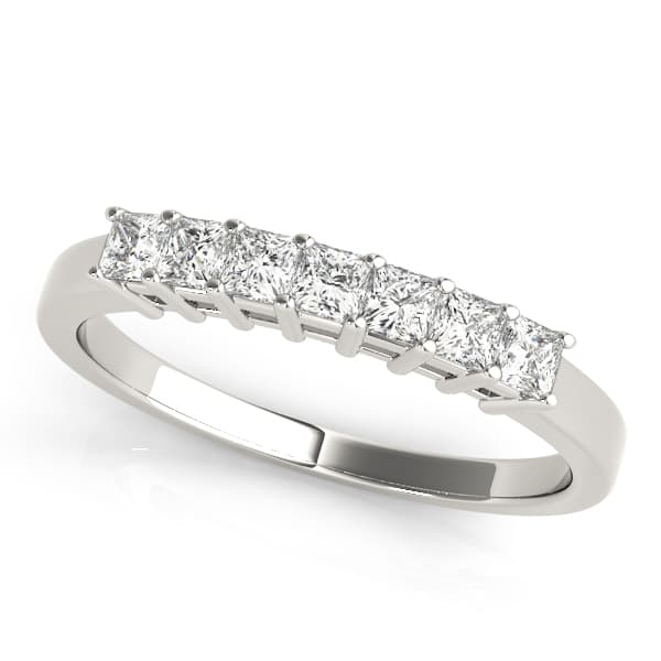 Single Row Fancy Shape Princess Cut Wedding Ring — 2 MM (1/3 ct. tw.) — View 1